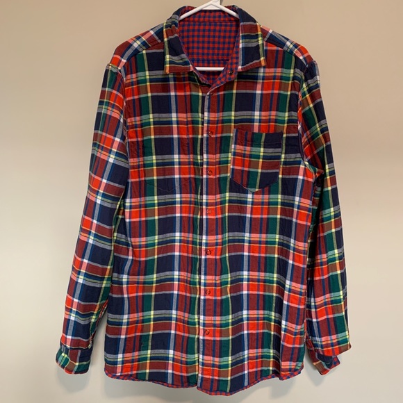 Marvel Avengers Five Four Captain America Reversible Flannel L/S Shirt, size L - Picture 6 of 10